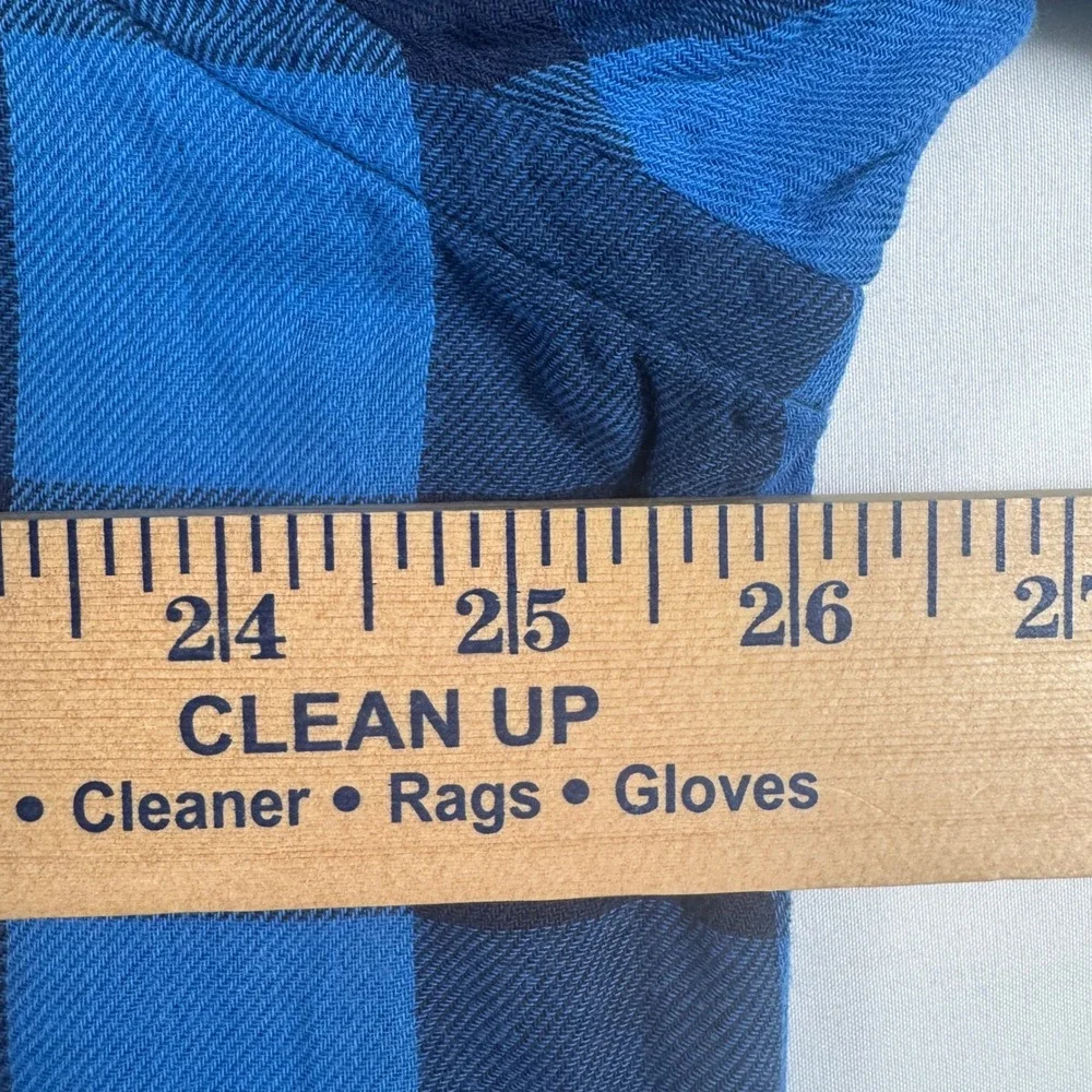 Polo Ralph‎ Lauren Buffalo Check Flannel Shirt Mens XL Blue Plaid Classic Fit